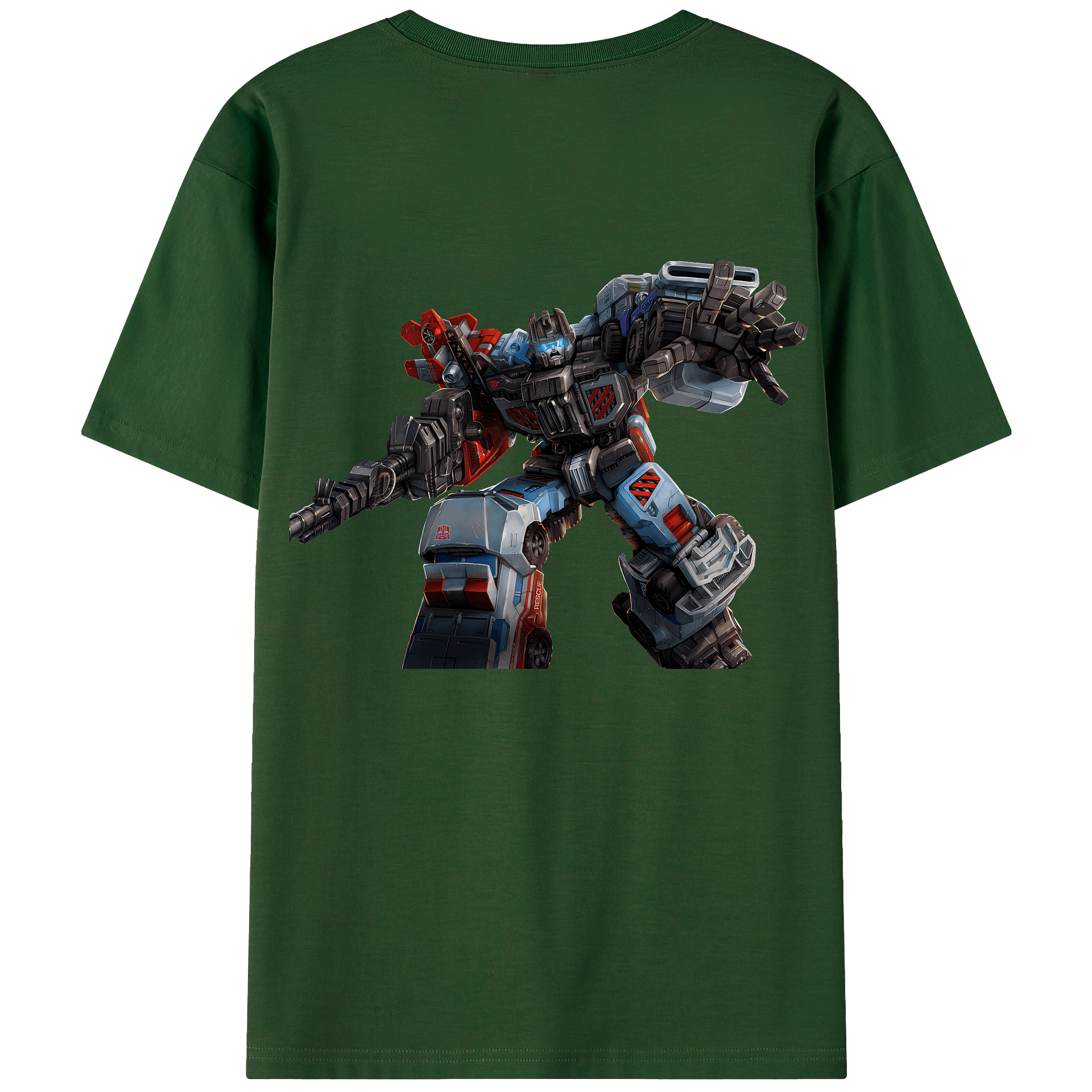 （画像用） Transformers トランスフォーマー 綿100％半袖Tシャツ（背面プリント）